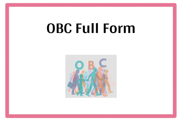 OBC Full Form In Marathi