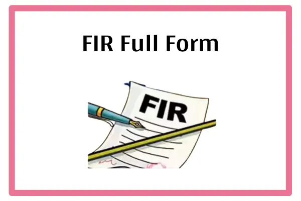 FIR Full Form In Marathi