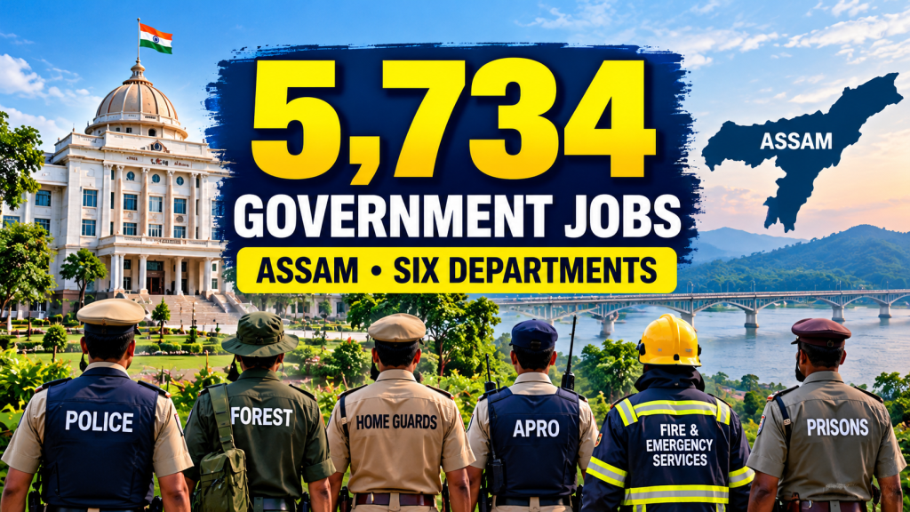 Assam Government Announces Recruitment Exams for 5,734 Posts Across Six Departments